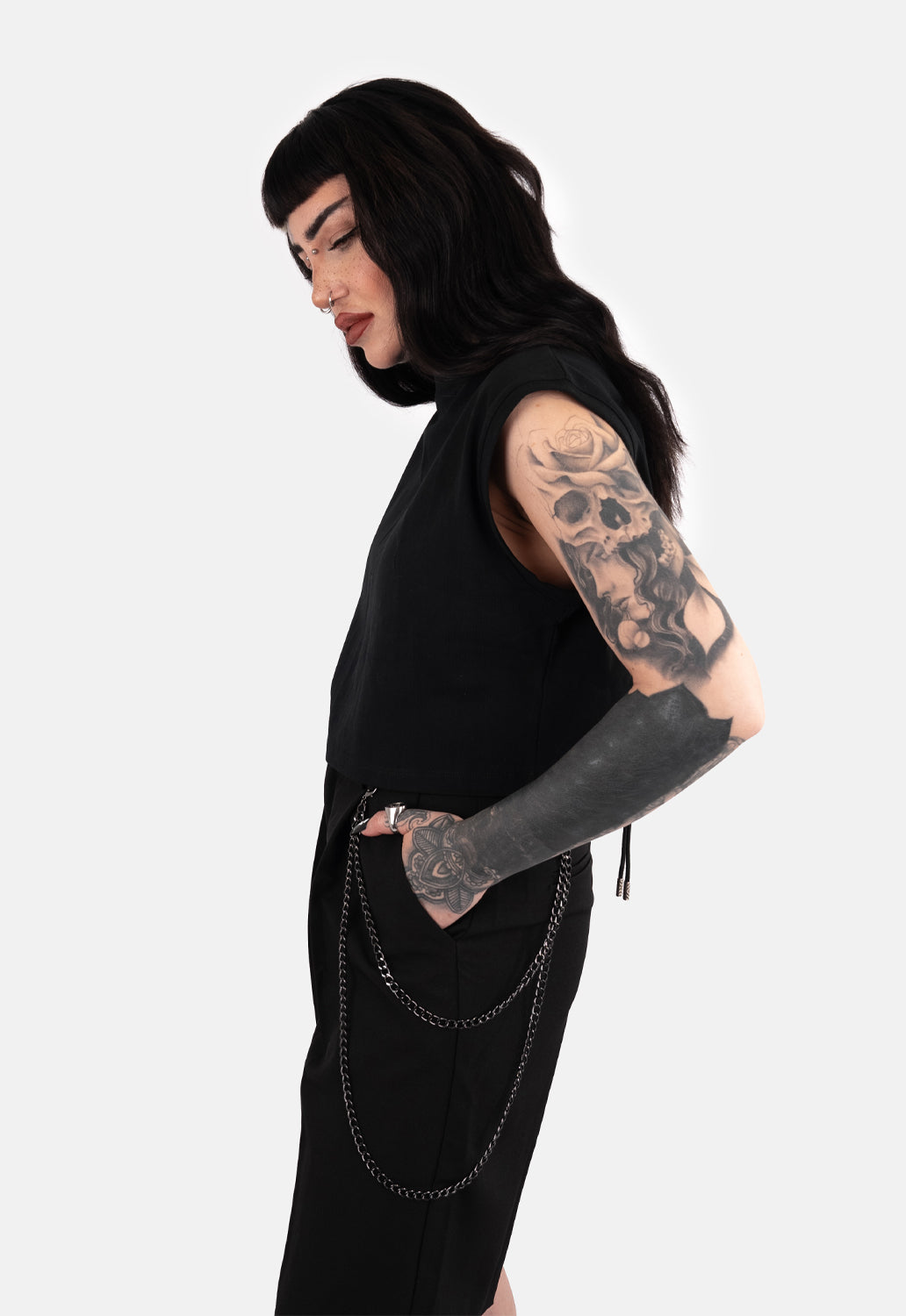 Althea Lace Up Muscle Tank Top