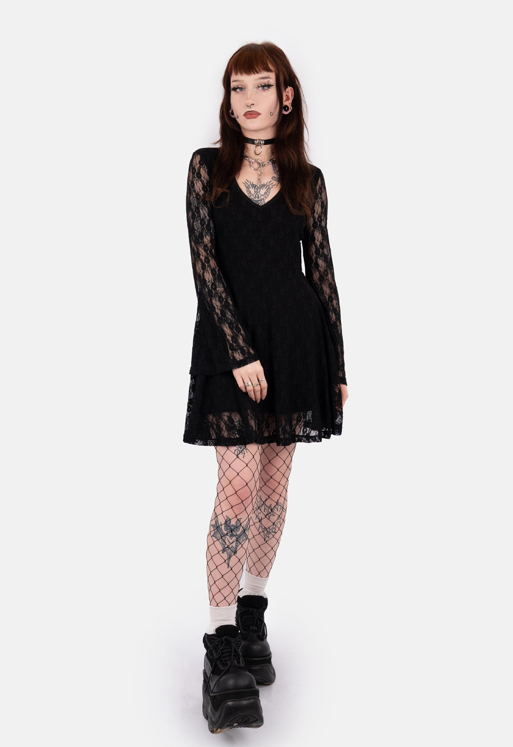 Ash Bat Wing Sleeve Mini Dress