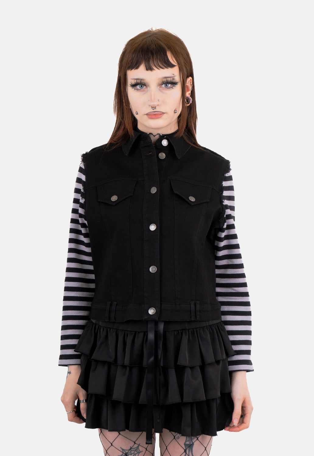 Aza Contrast Denim Jacket