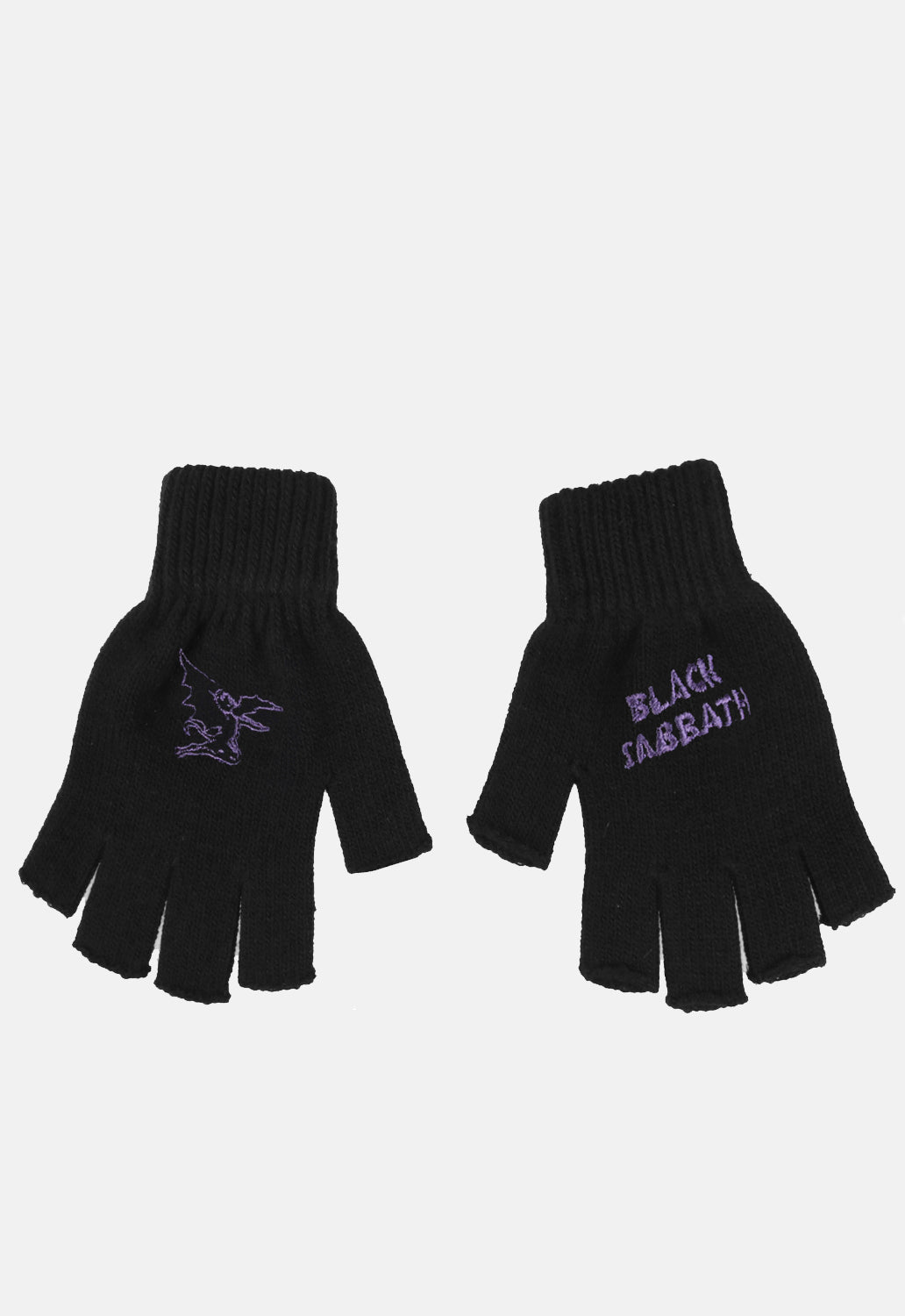 Logo & Devil Fingerless Gloves