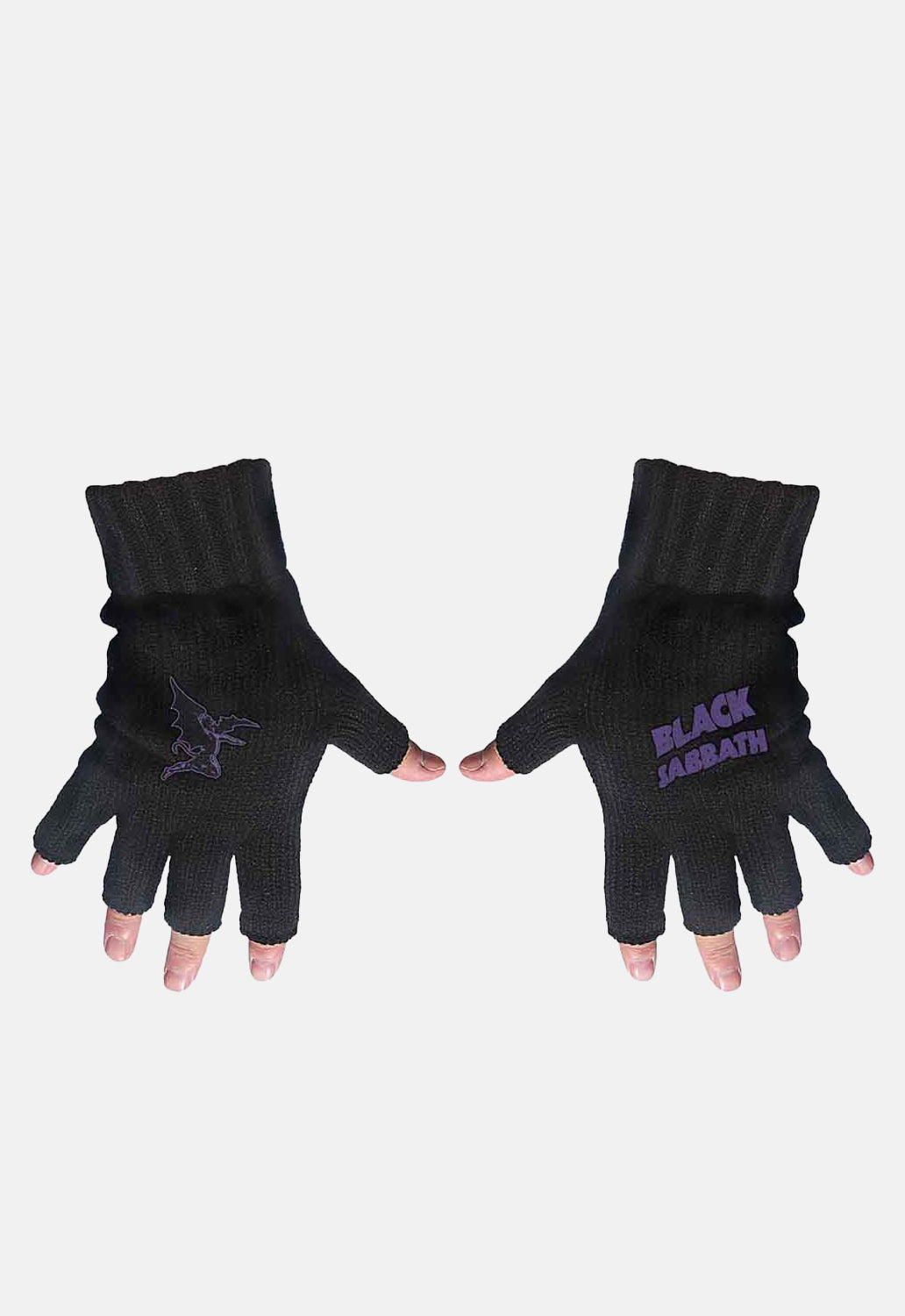 Logo & Devil Fingerless Gloves