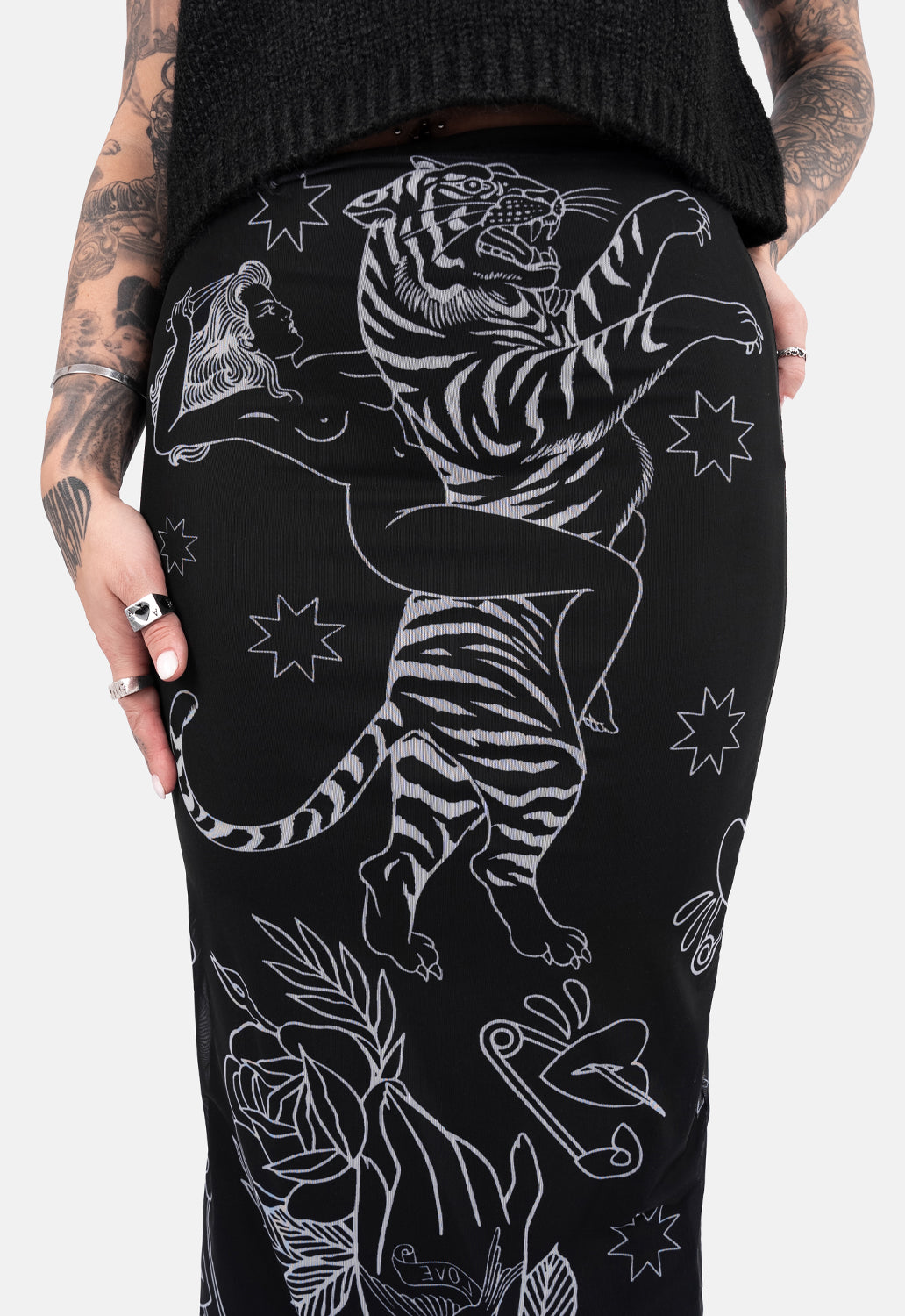 Belle Mesh Midaxi Skirt