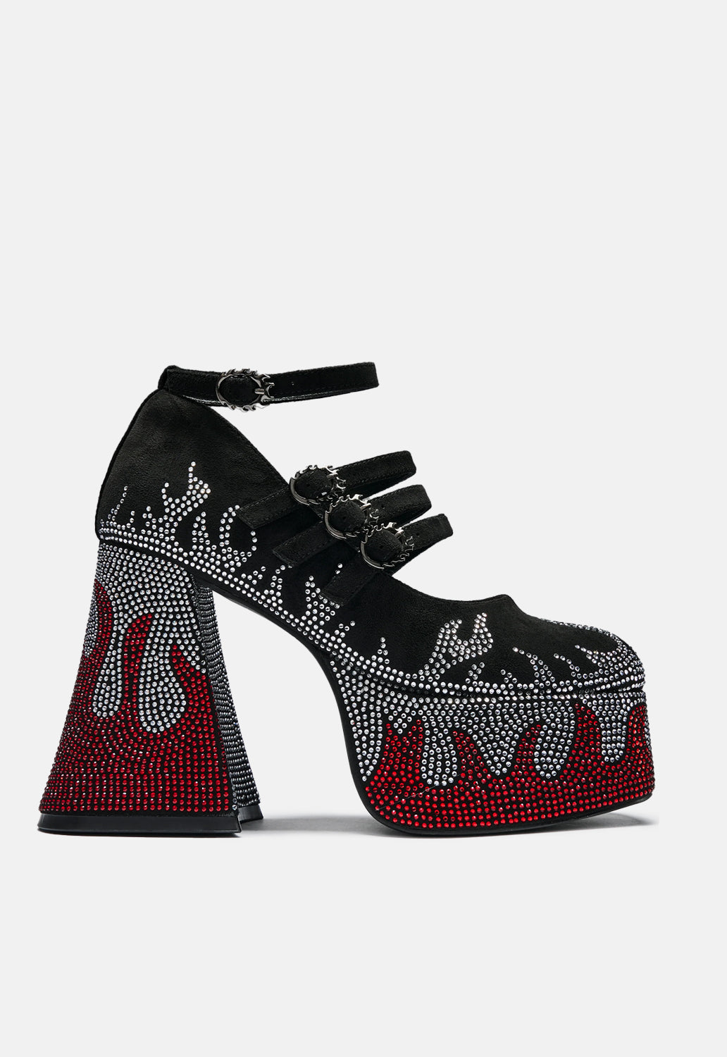 Blaze Flames Chunky Heel