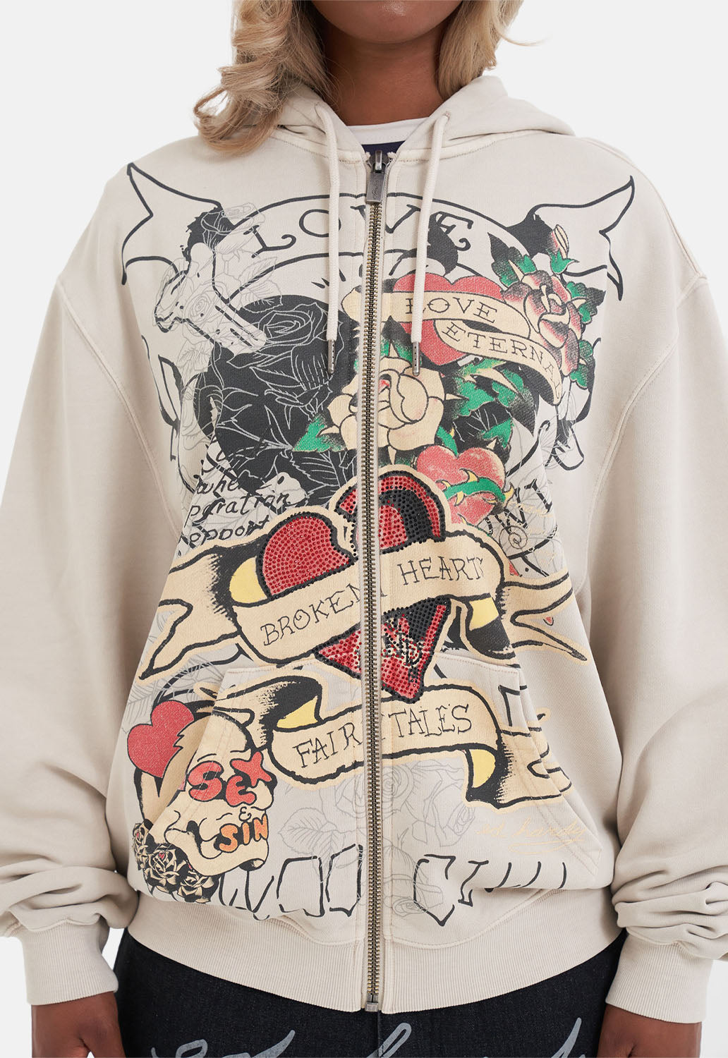 Broken Hearts and Fairy Tales Zip Hoodie
