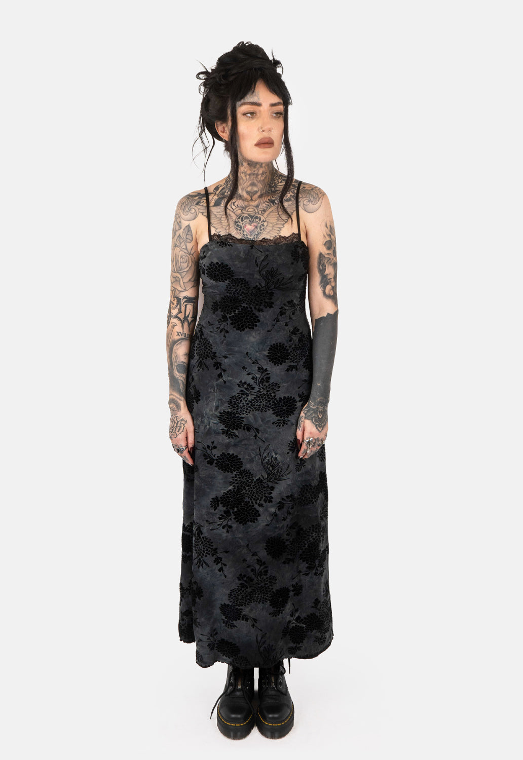 Clementine Flock Maxi Dress