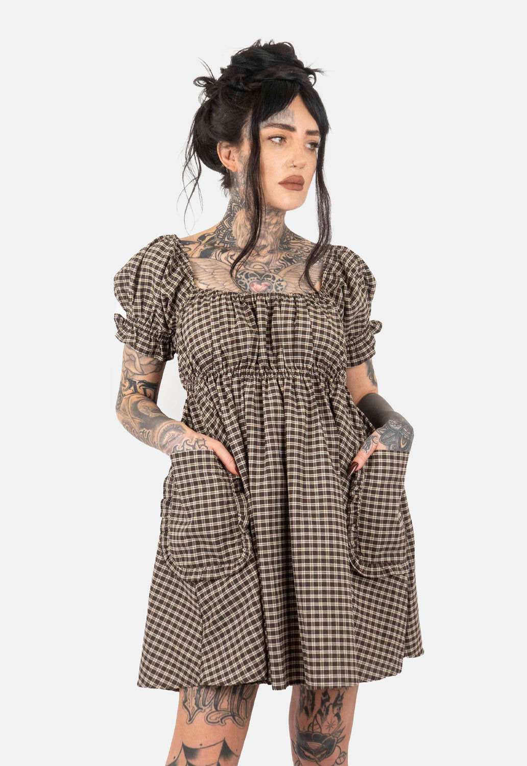Clover Check Mini Dress