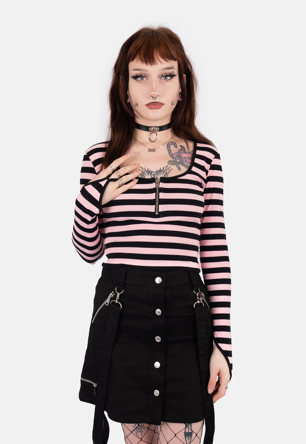 Dalia Front Zip Up Top