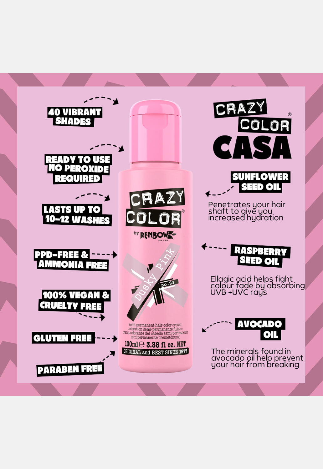 Dusky Pink Hair Dye
