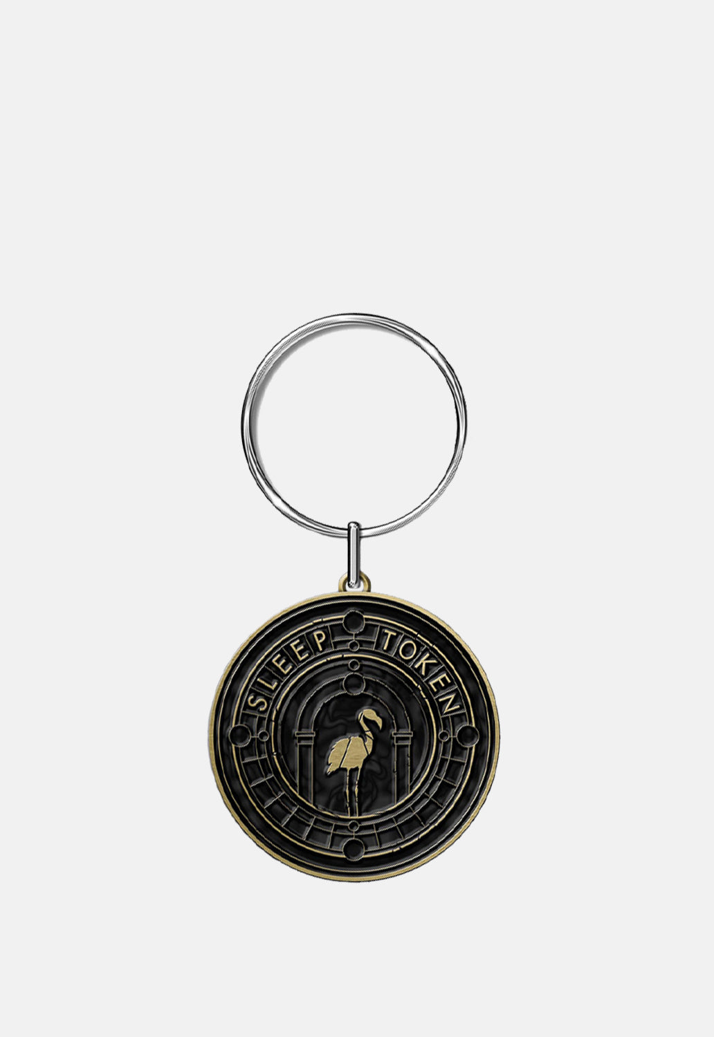 Even In Arcadia Crest Keyring