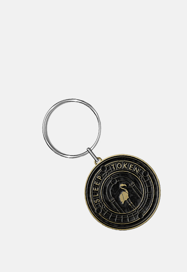 Even In Arcadia Crest Keyring