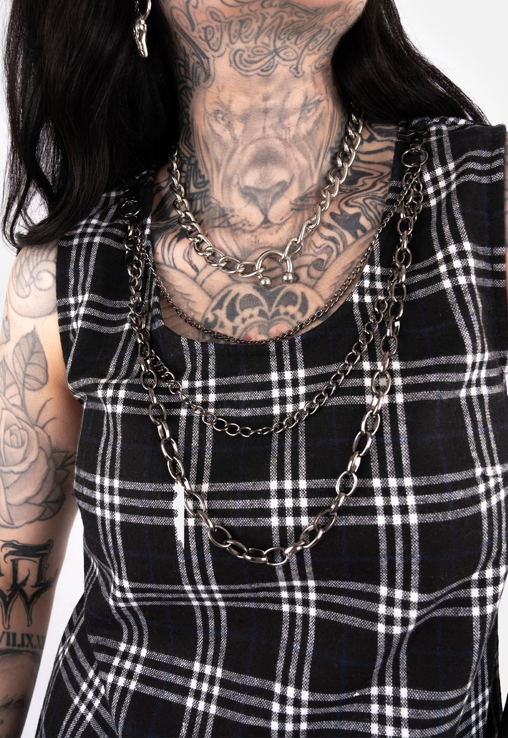 Eria Check Shift Mini Dress