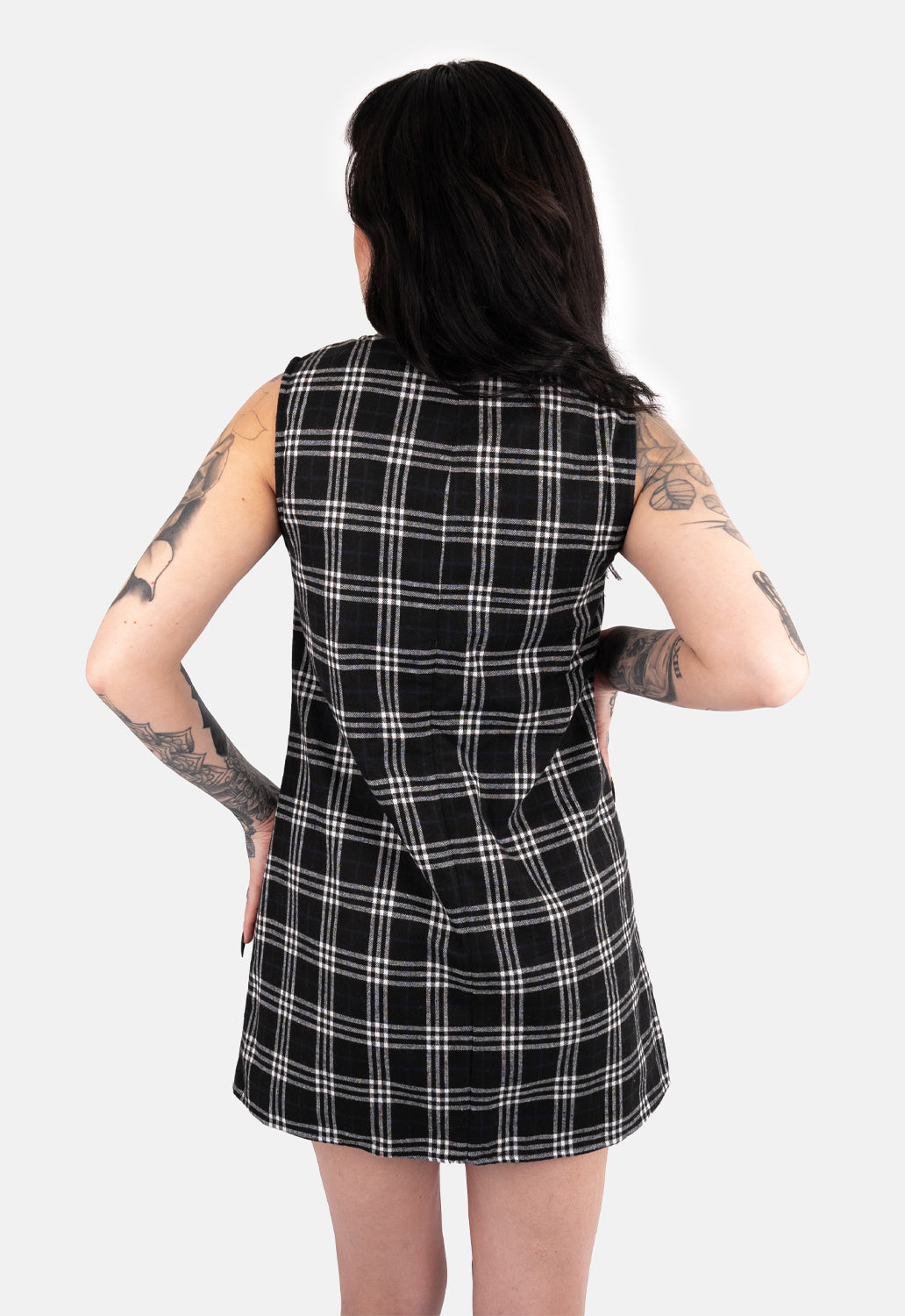 Eria Check Shift Mini Dress