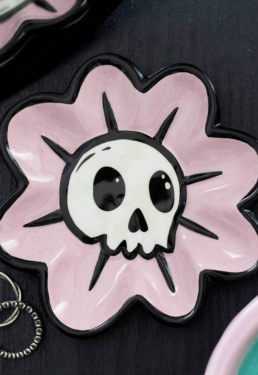 Flower Skull Trinket Dish