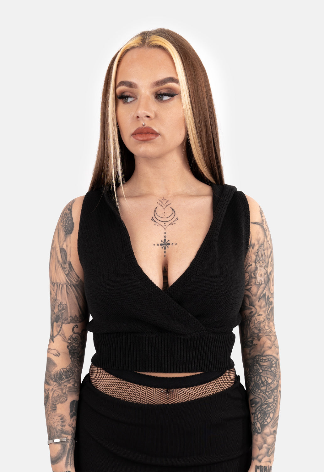 Grace Hooded Cropped Knit