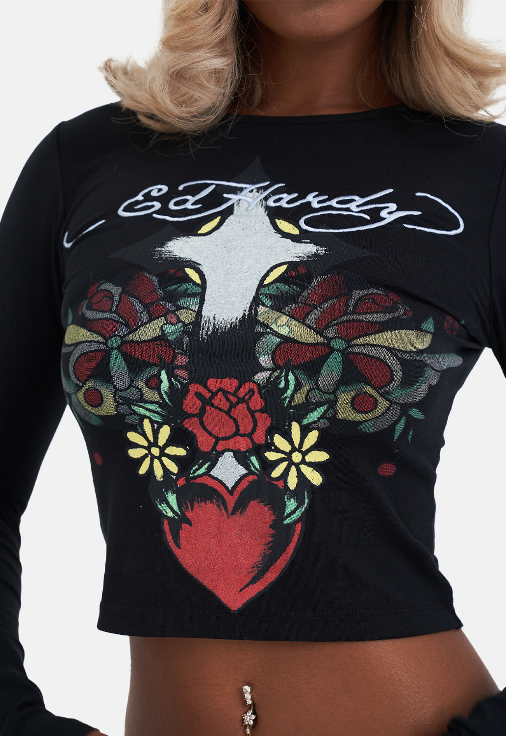 Heart Cross Long Sleeve T-Shirt
