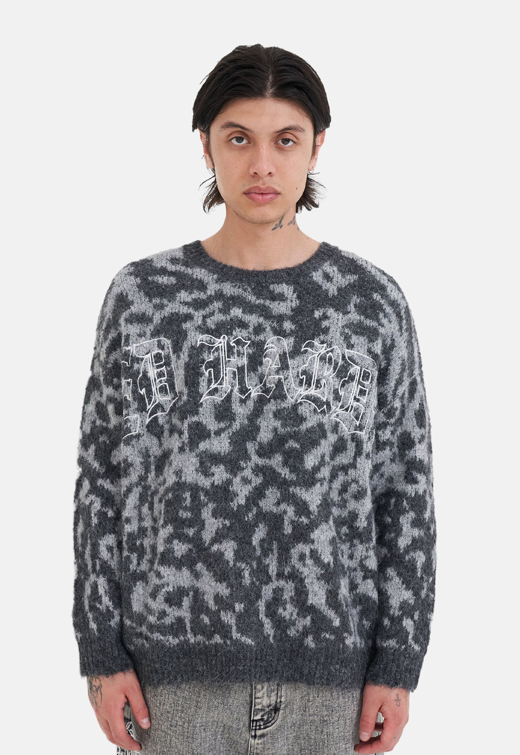 Intarsia Leopard Knit Crew