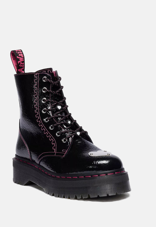 Jadon Distressed Patent Boots