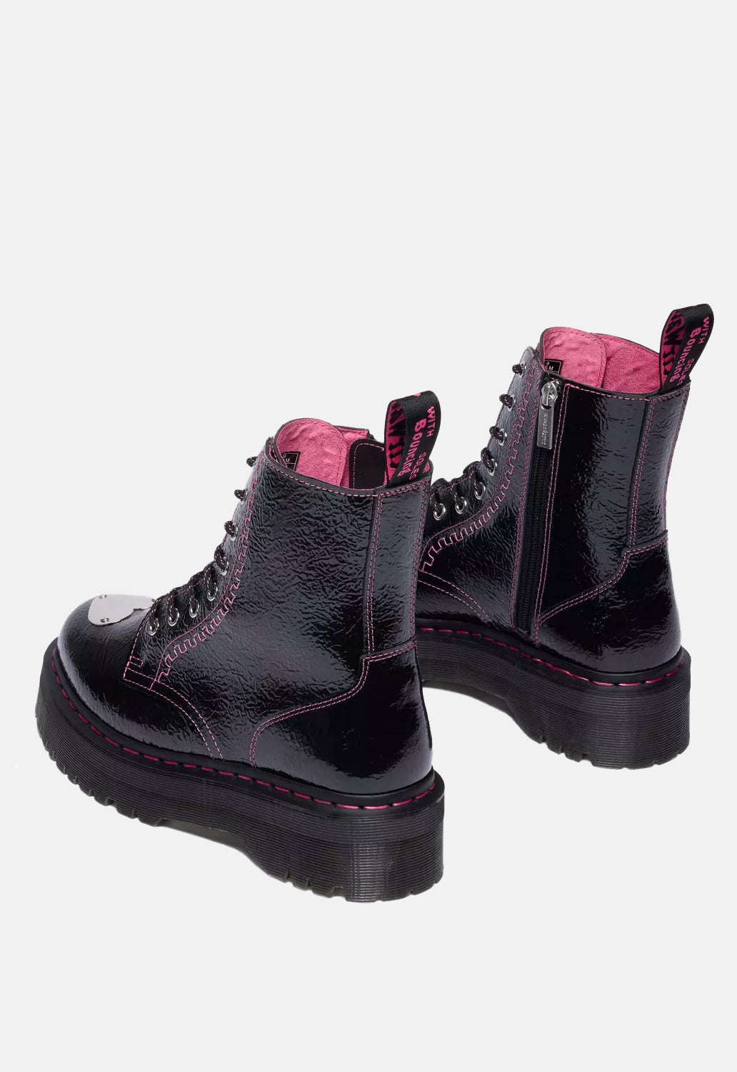 Jadon Distressed Patent Boots