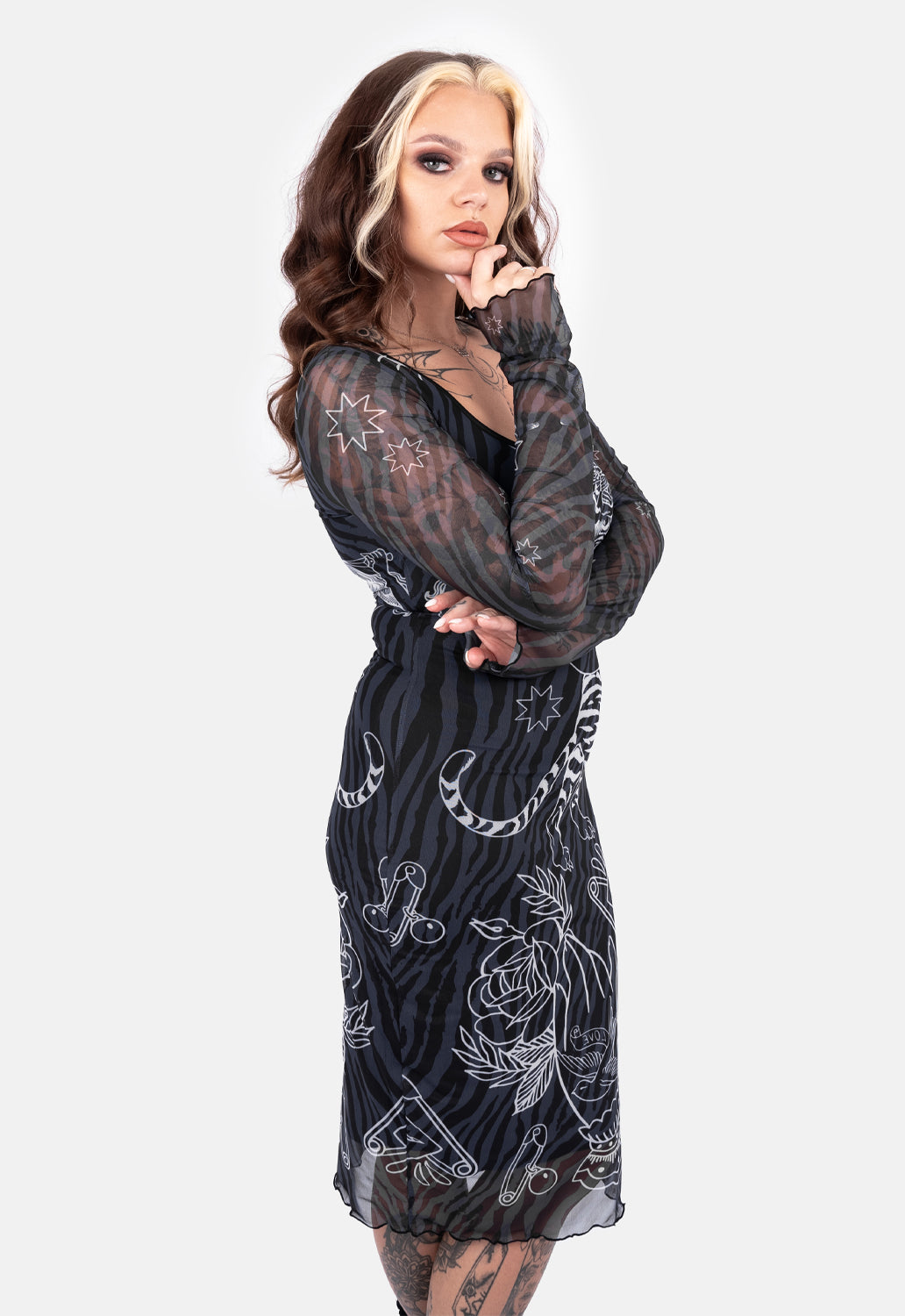 Maisie Print Knee Length Dress