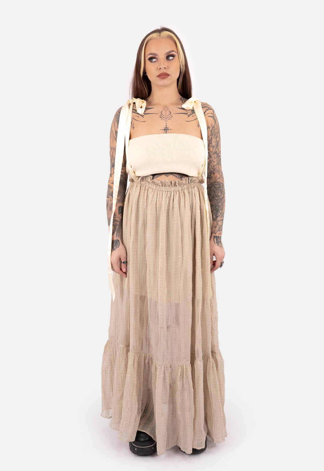 Marmarcia Tie Strap Maxi Skirt