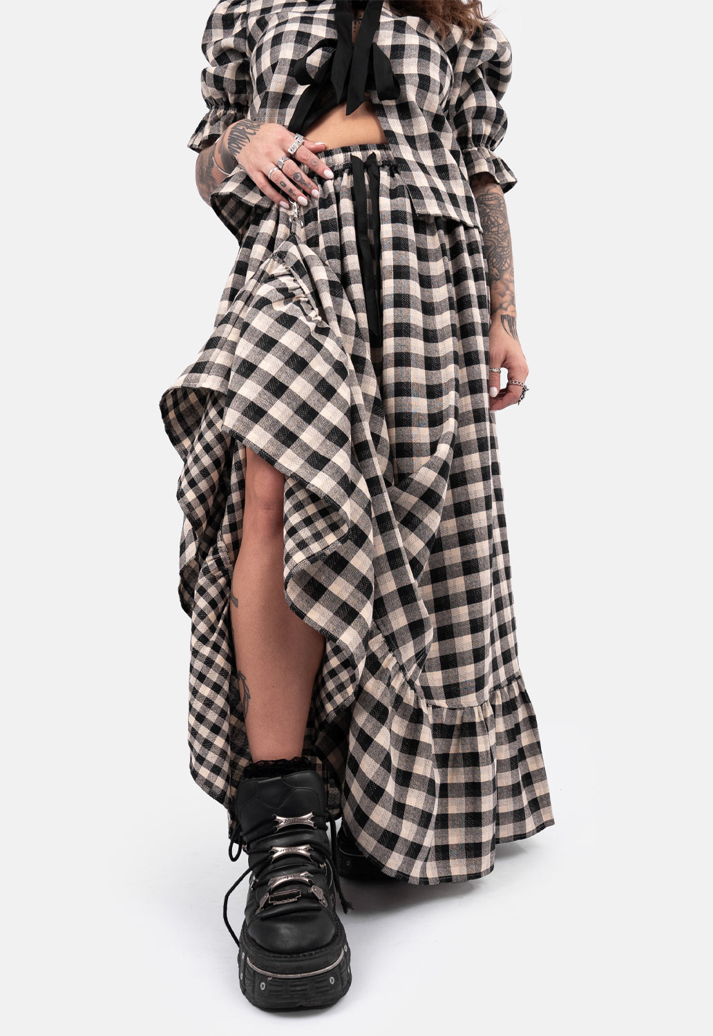 Peaches Ruched Maxi Skirt