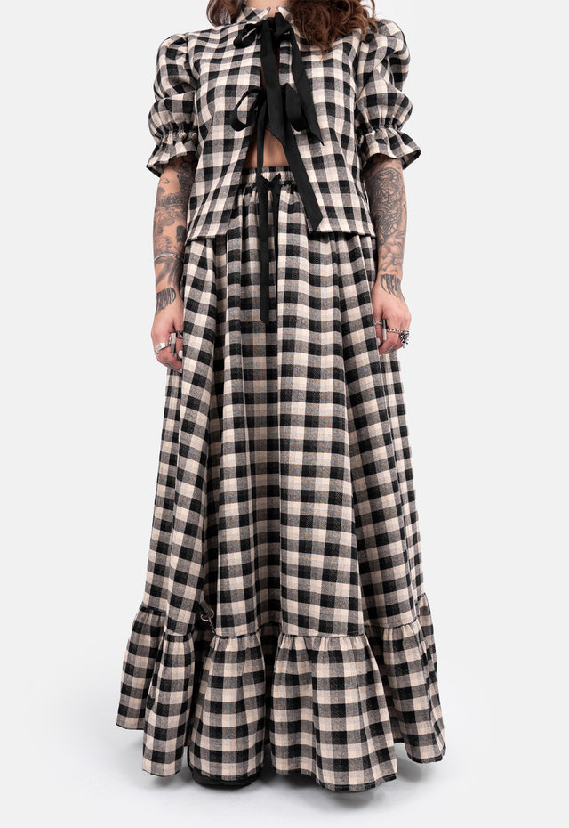 Peaches Ruched Maxi Skirt