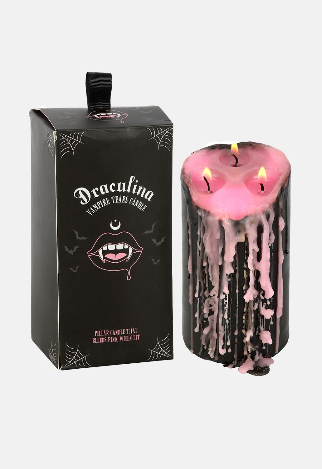 Draculina Large Pink Vampire Candle