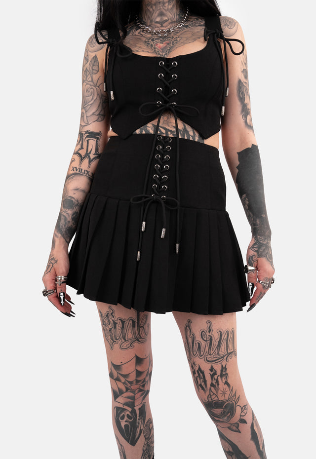 Rhianna Pleated Mini Skirt