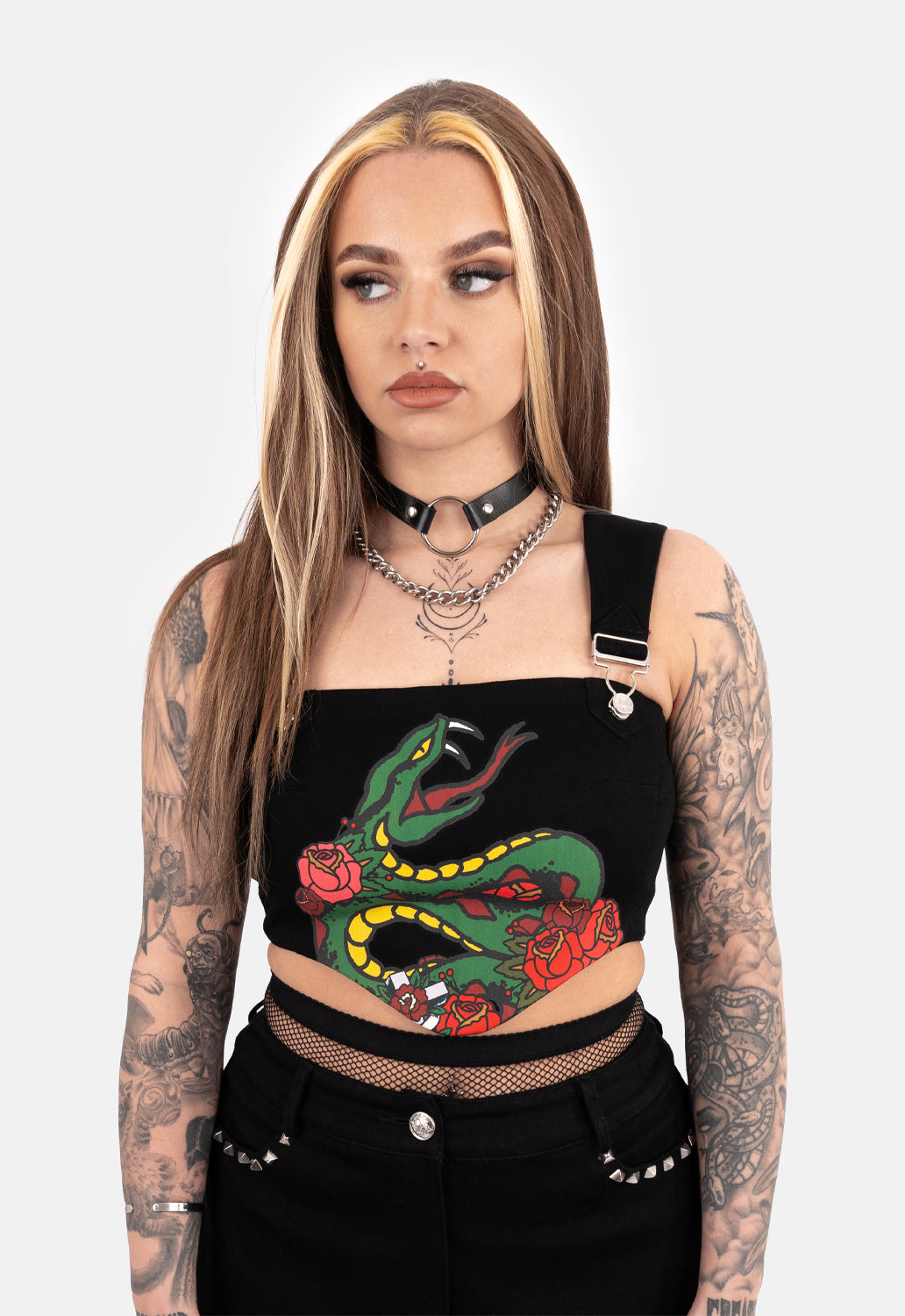 Rizzo Printed Denim Corset Top