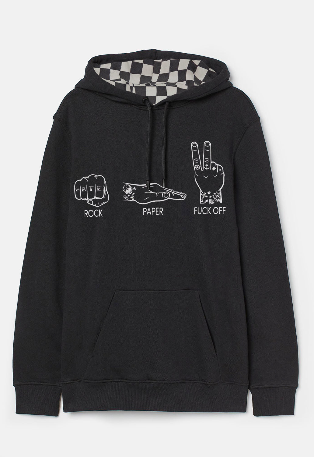 Rock, Paper, Fuck Off Hoodie