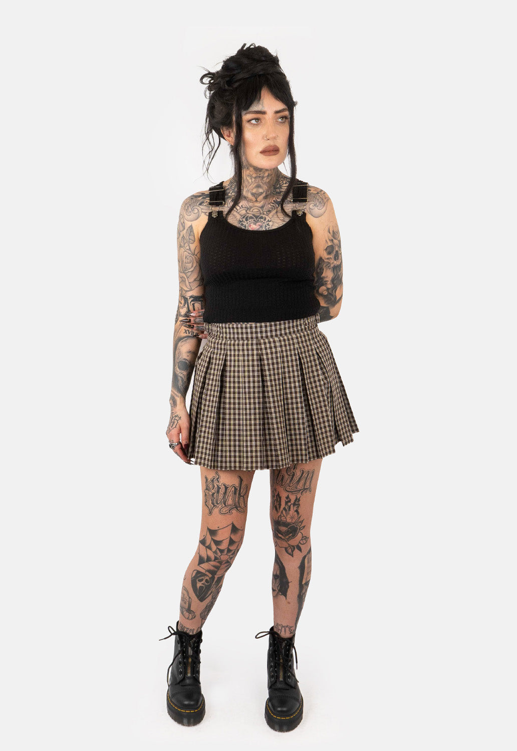 Rosalie Inverted Pleat Mini Skirt