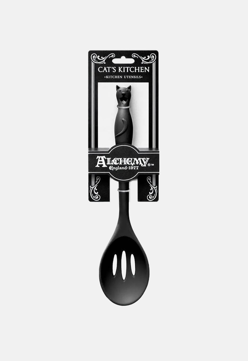 Black Cat Slotted Spoon