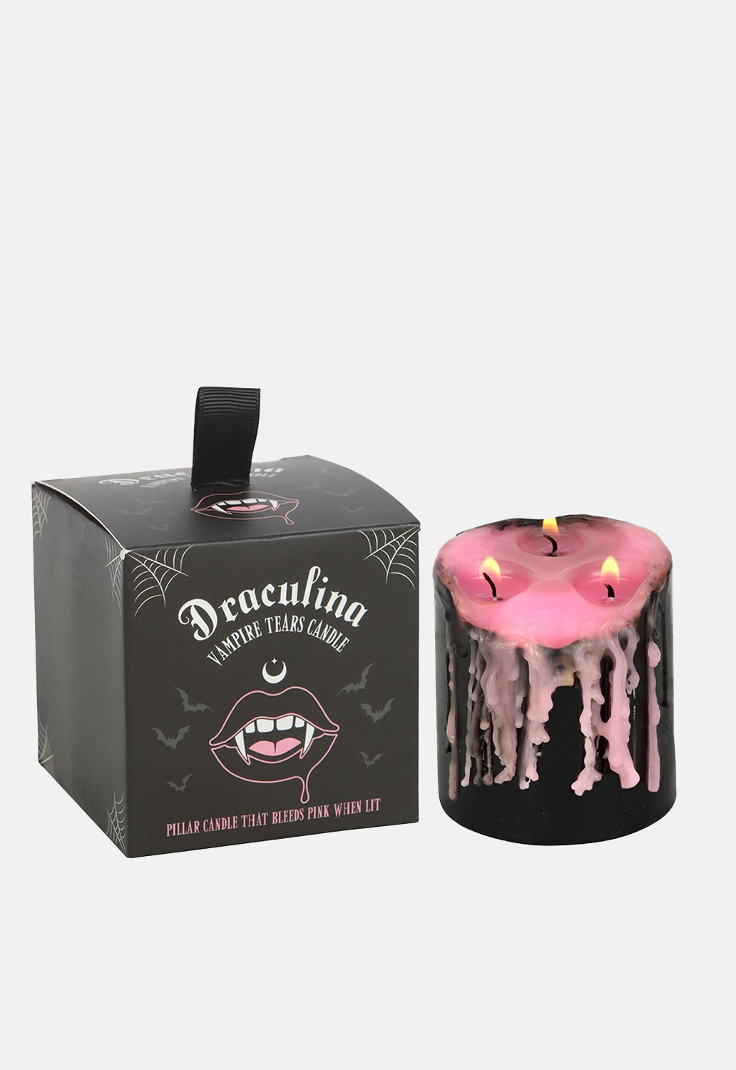 Draculina Small Pink Vampire Candle