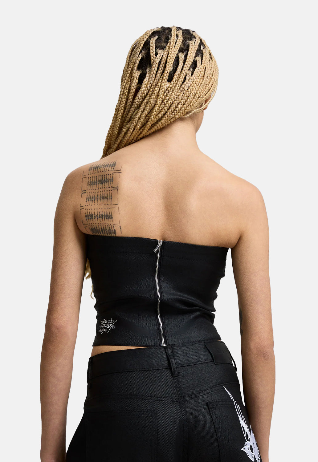 Strapless Fitted Denim Corset
