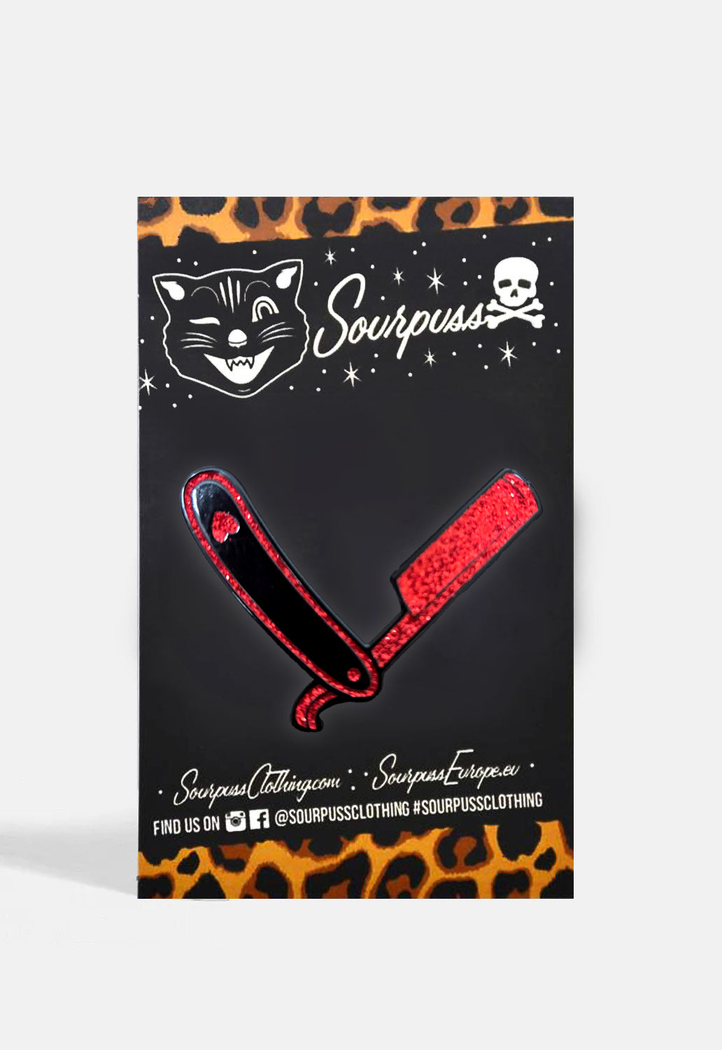 Straight Razor Red Pin Badge