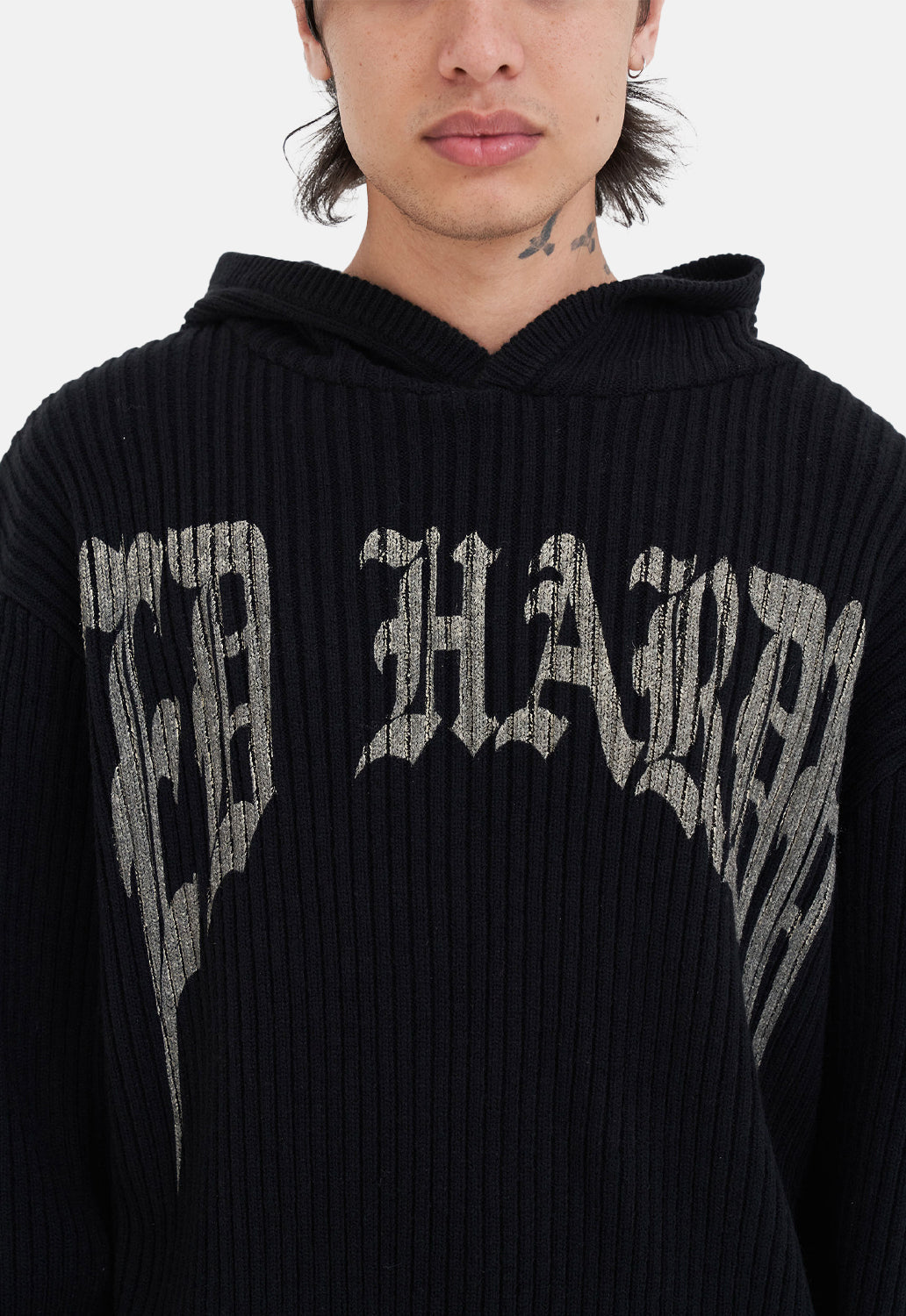 Tiger & Snake Flames Knit Hood