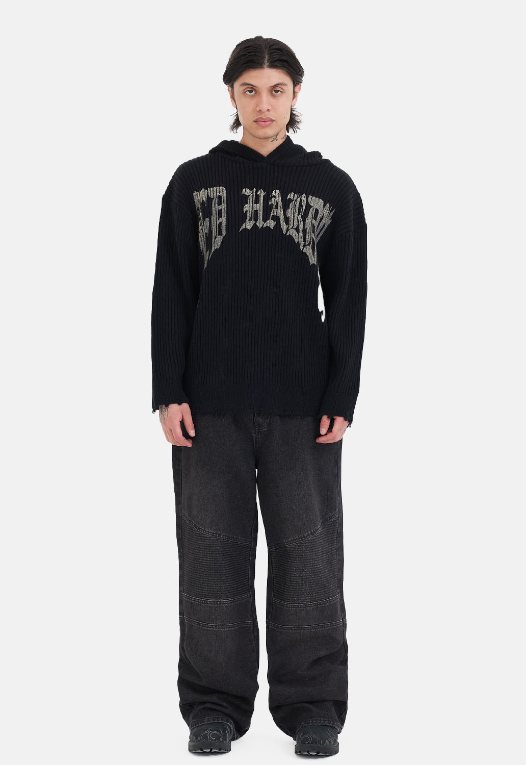 Tiger & Snake Flames Knit Hood