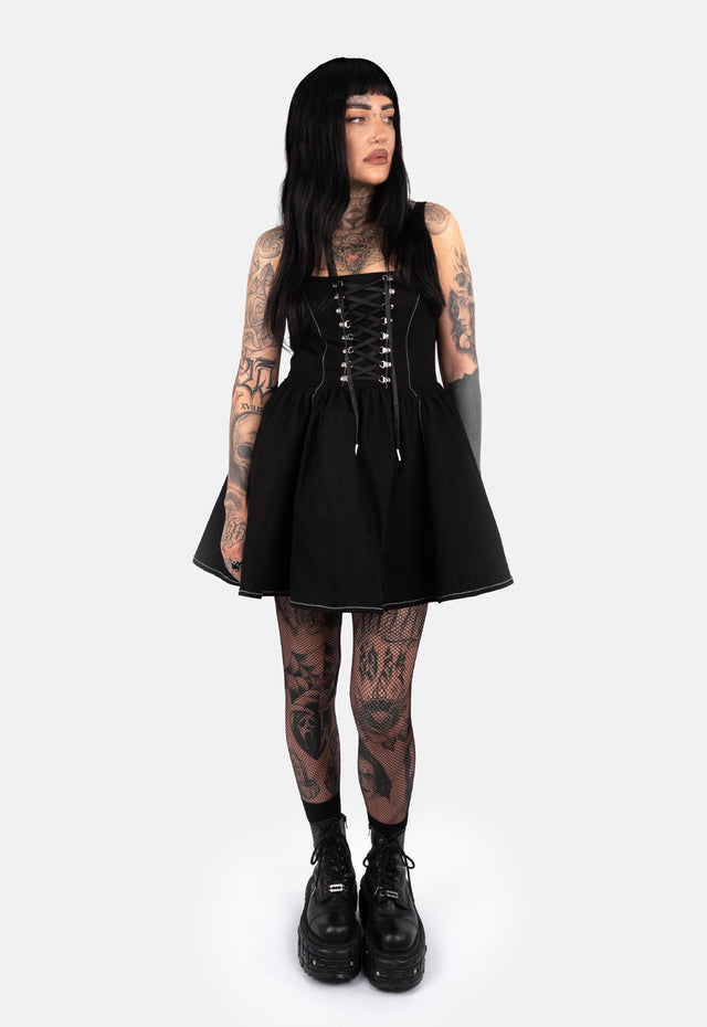 Twila Lace Up Mini Dress