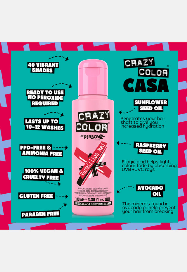Vermillion Red Hair Dye