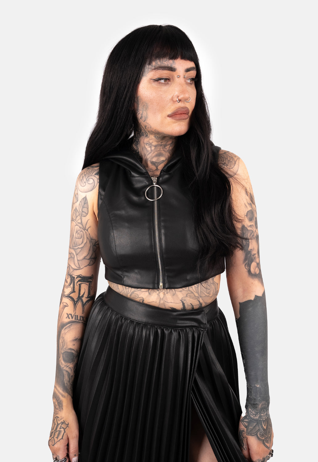 Xena Lace Up Hooded Vest