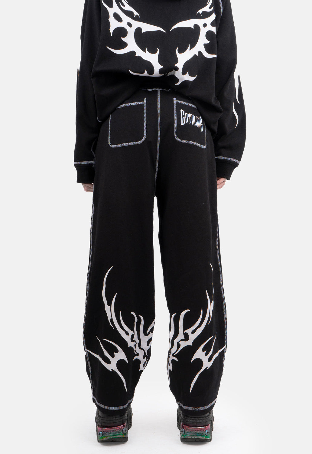 Zanda Print Barrel Leg Joggers