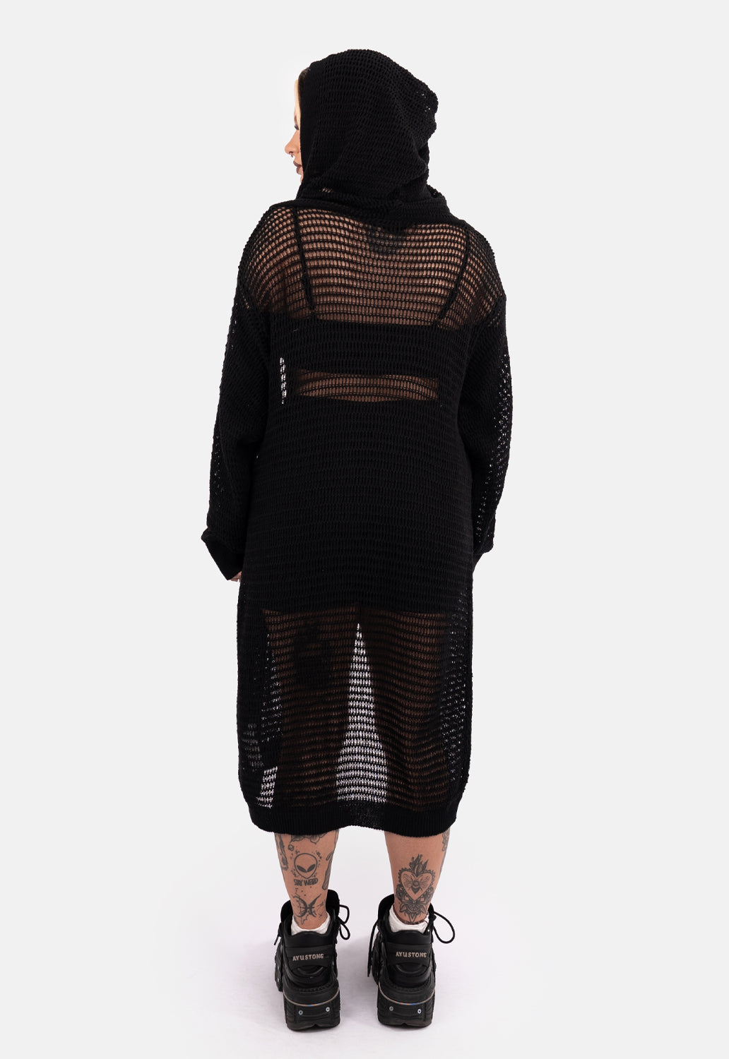 Zelda Longline Knit Hood Cardigan