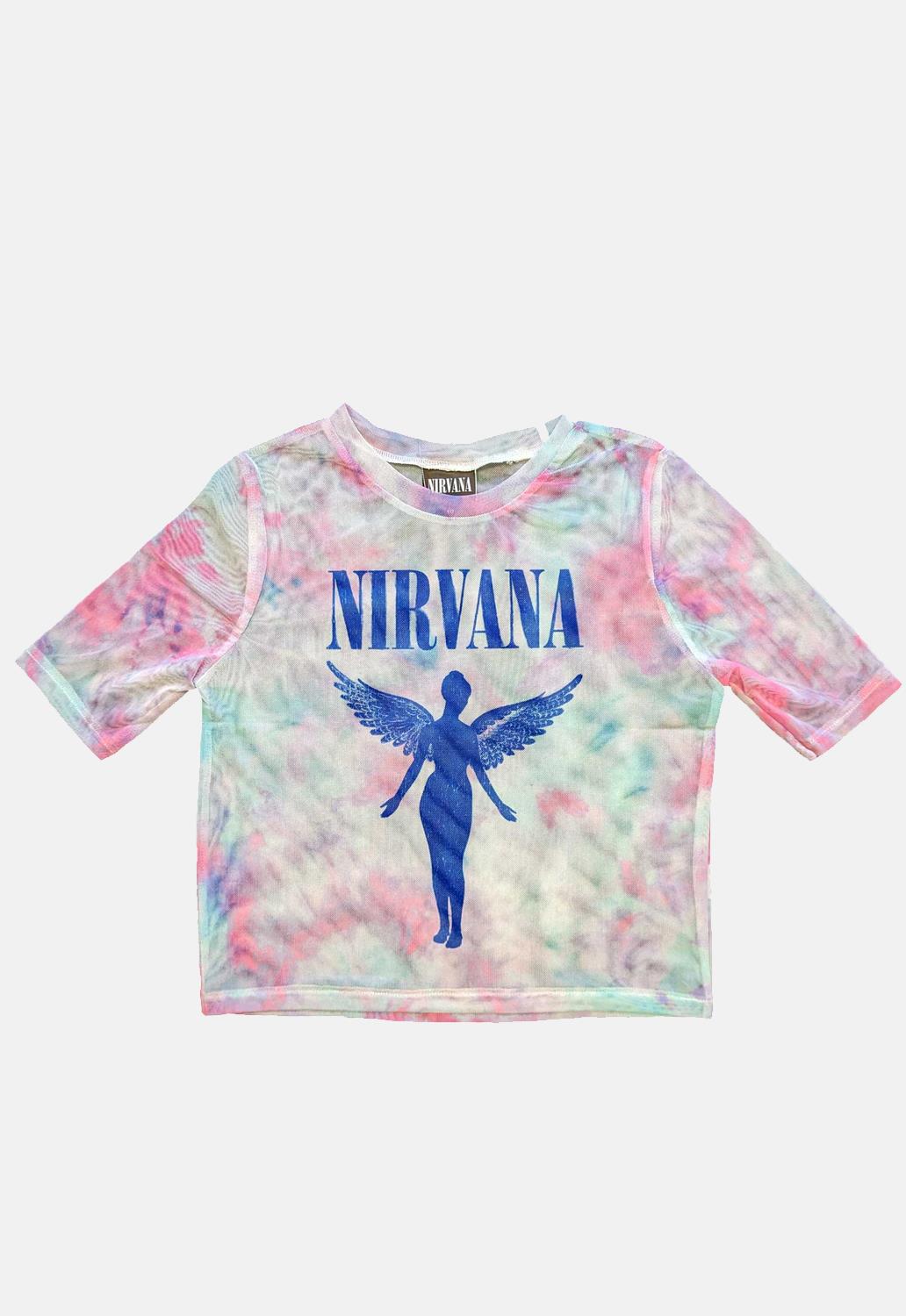 Angelic Blue Mono Mesh Crop Top