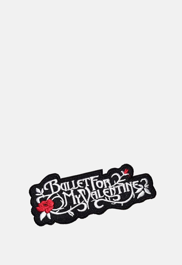 Rose Lettering Logo Text Patch