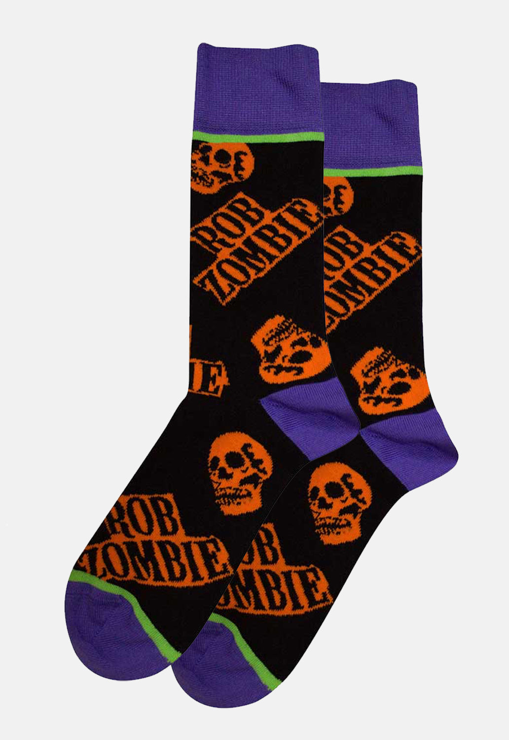Orange Skulls Socks