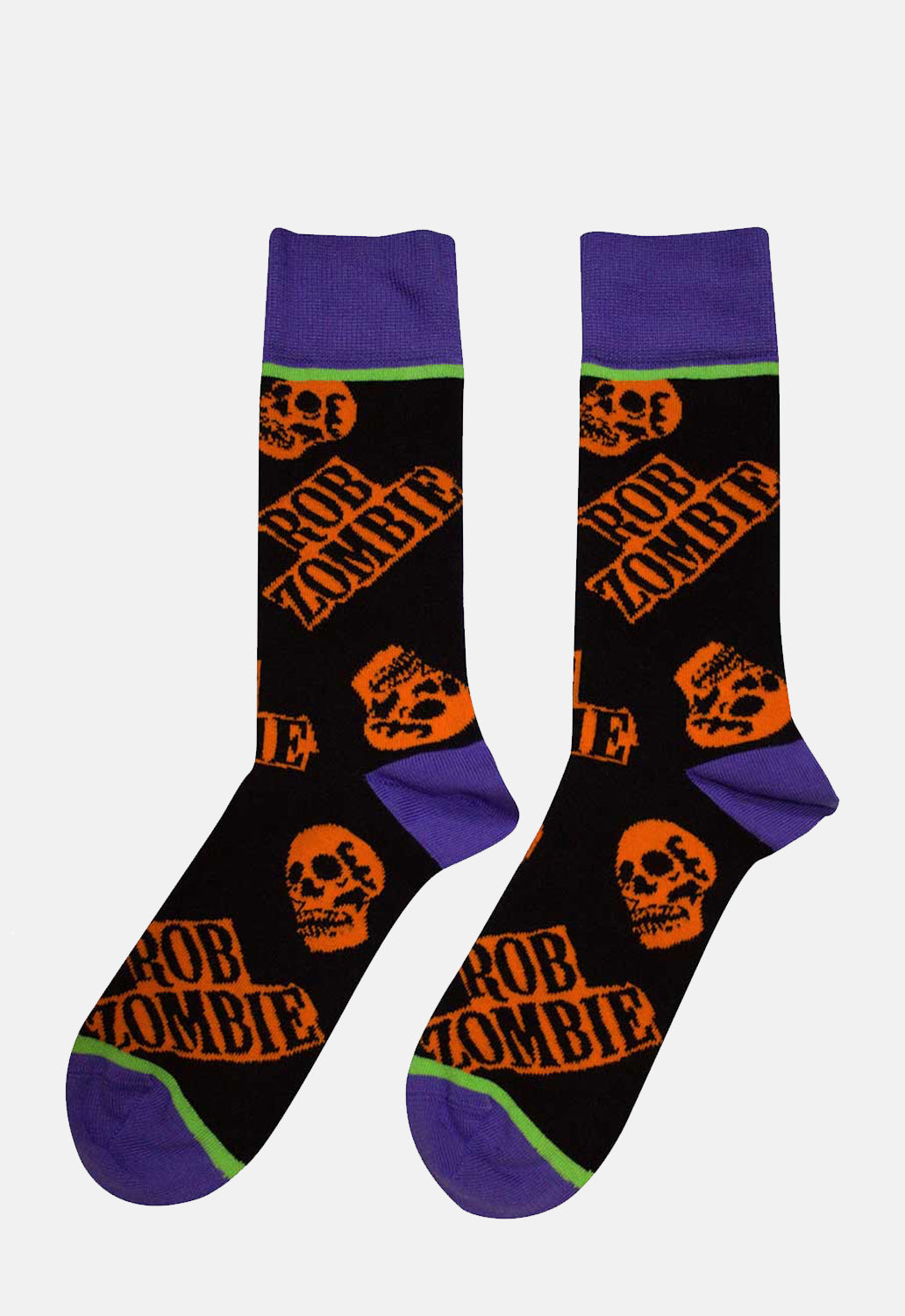 Orange Skulls Socks