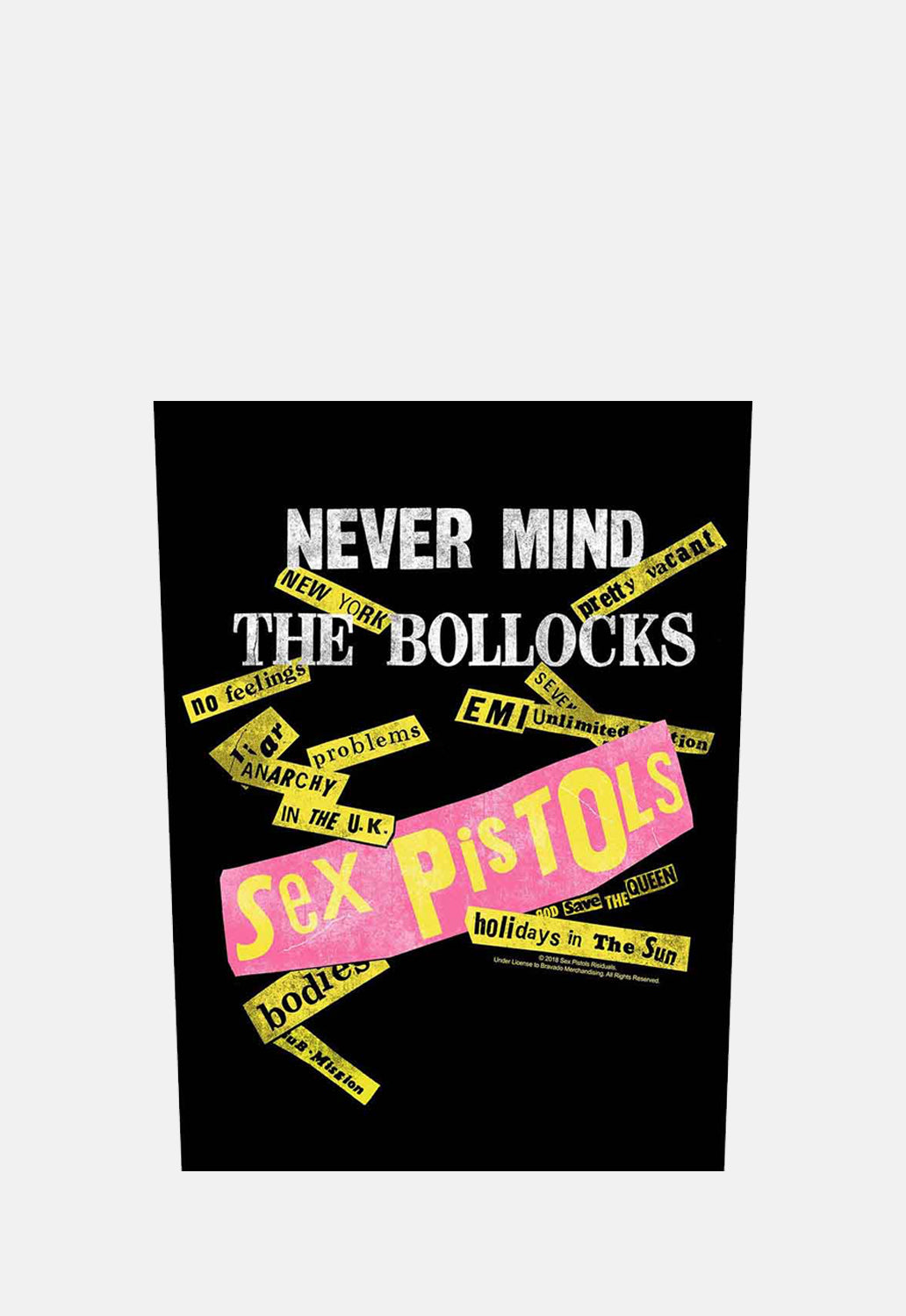 Never Mind The Bollocks Album Tracks Back Patch