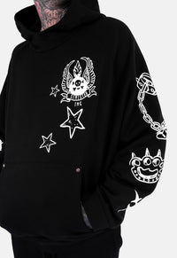 Able Tattoo Print Hoodie