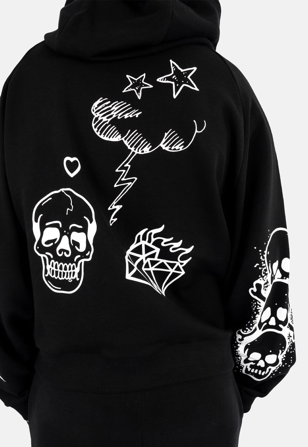 Able Tattoo Print Hoodie
