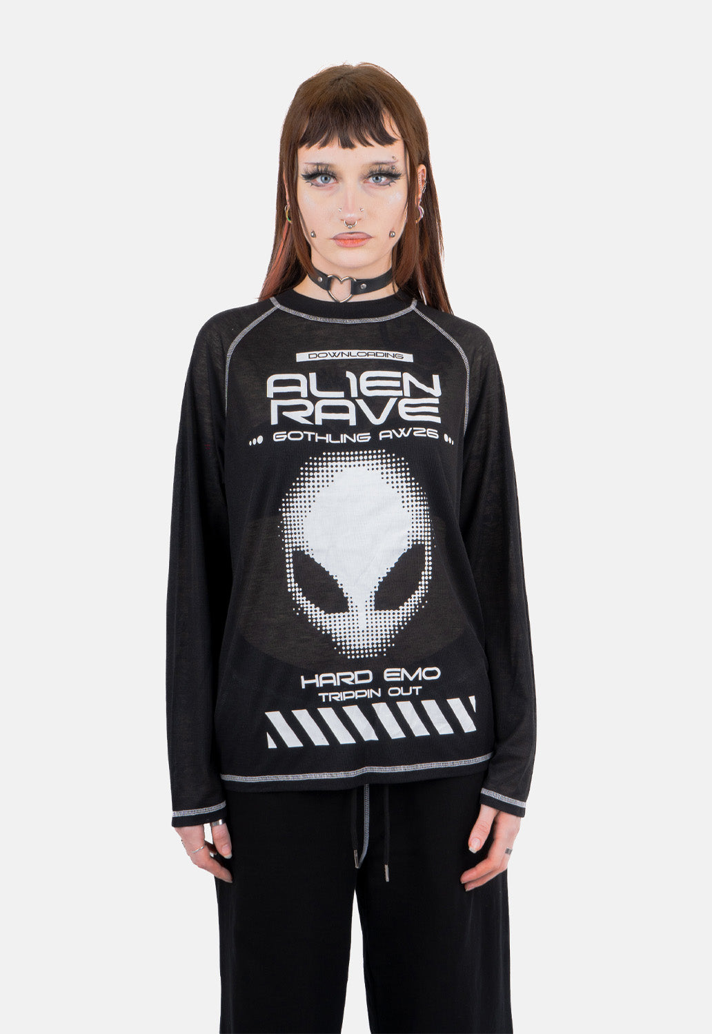 Danique Alien Rave Raglan Top